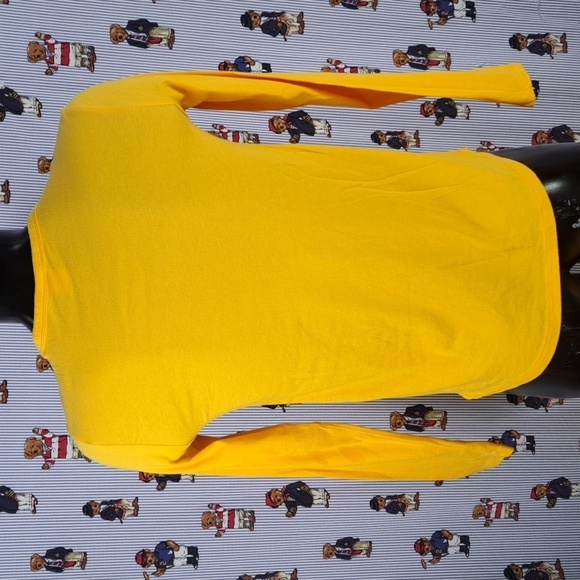 Pink Victoria Secret casual scoop neck Women's Med yellow & black t-shirt - Picture 3 of 4